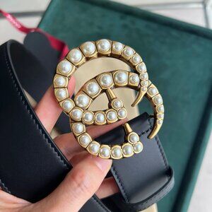 Gucci marmomt pearl belt